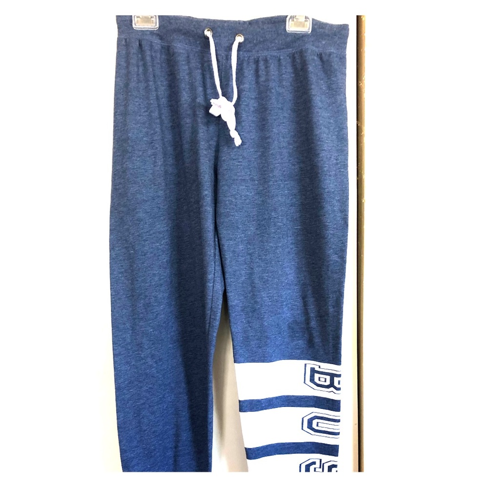 “BOSS” white striped sweat pants